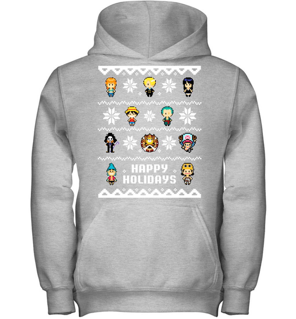 One Piece Straw Hat Crew Christmas Happy Holidays T-Shirt