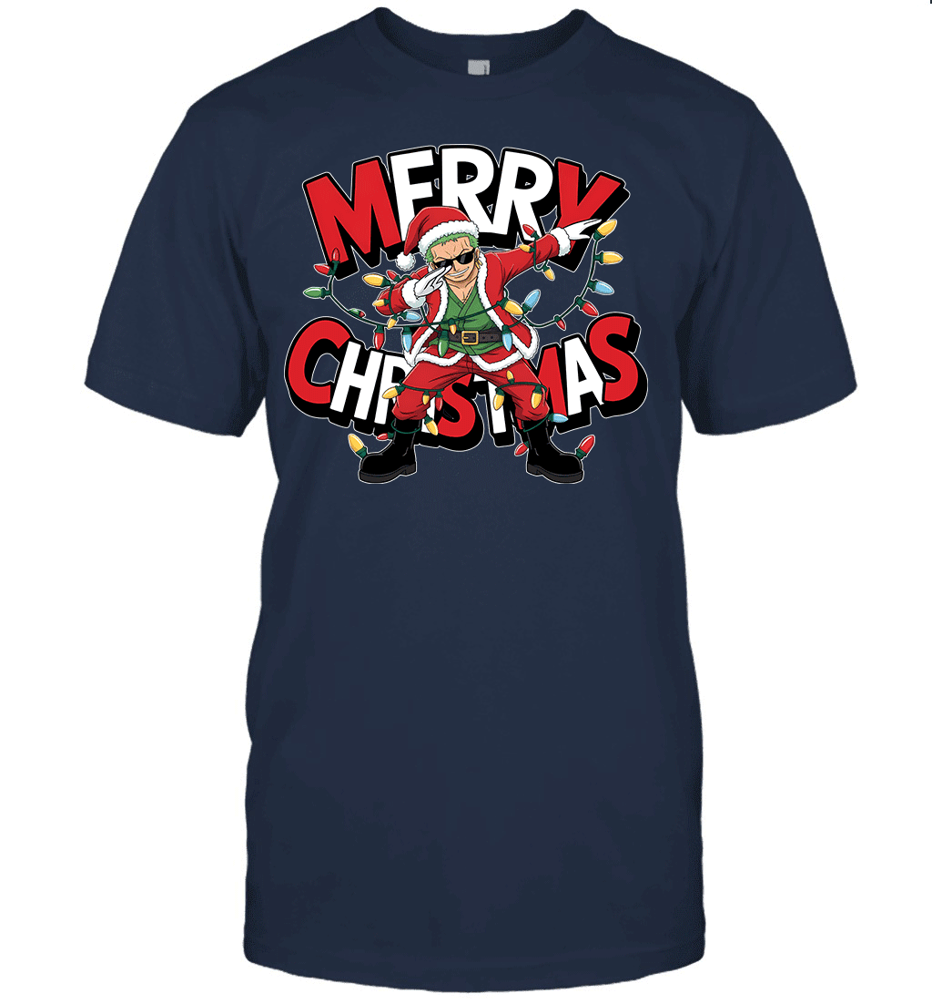 Santa Roronoa Zoro Chopper The Funniest Christmas Hero Graphic T-shirt