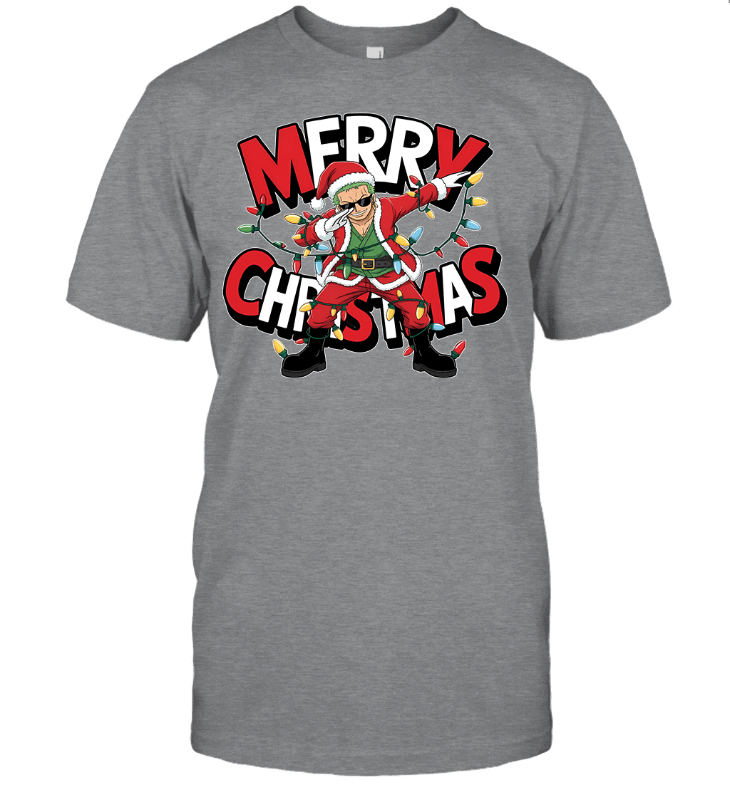 Santa Roronoa Zoro Chopper The Funniest Christmas Hero Graphic T-shirt