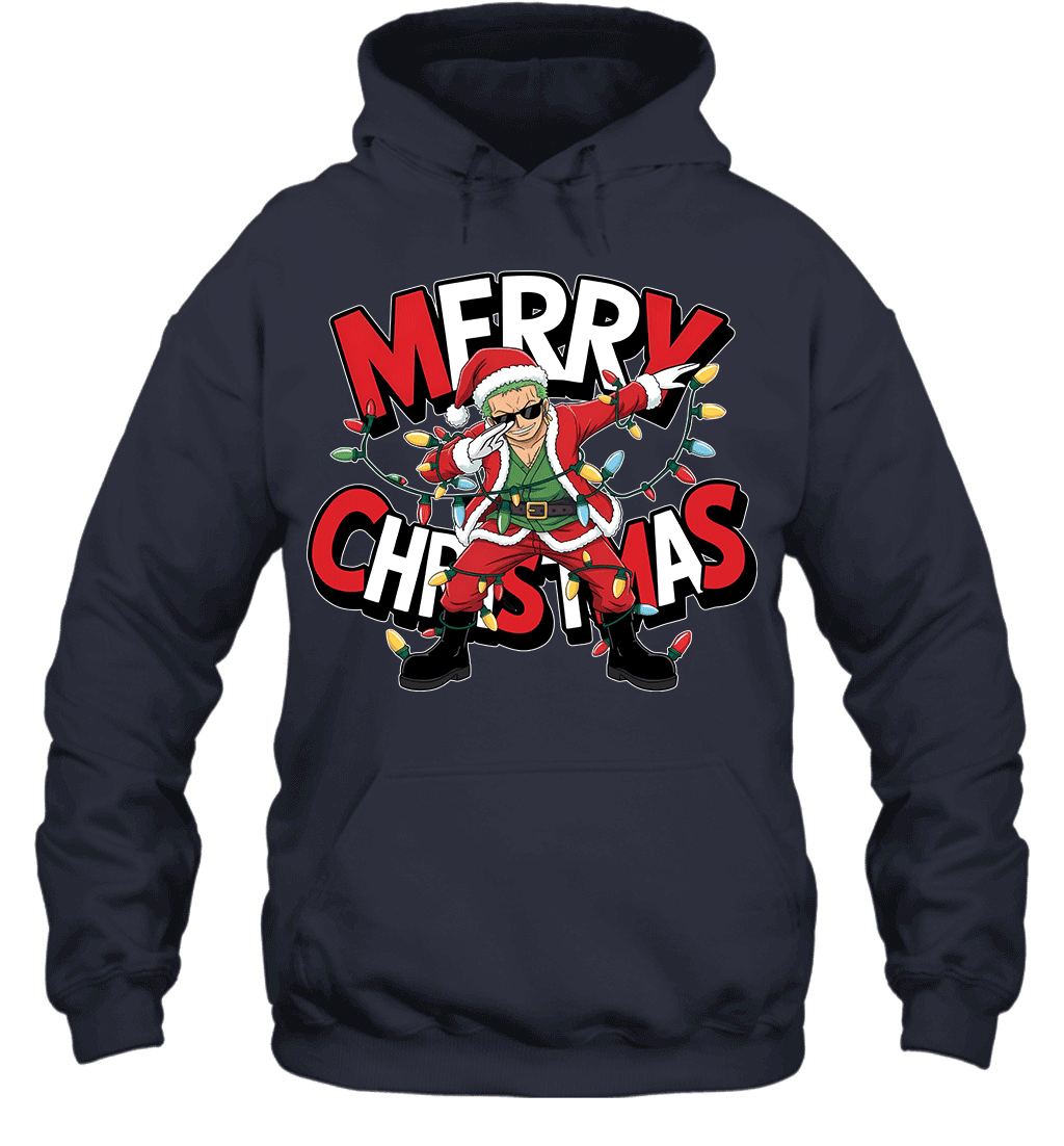 Santa Roronoa Zoro Chopper The Funniest Christmas Hero Graphic T-shirt