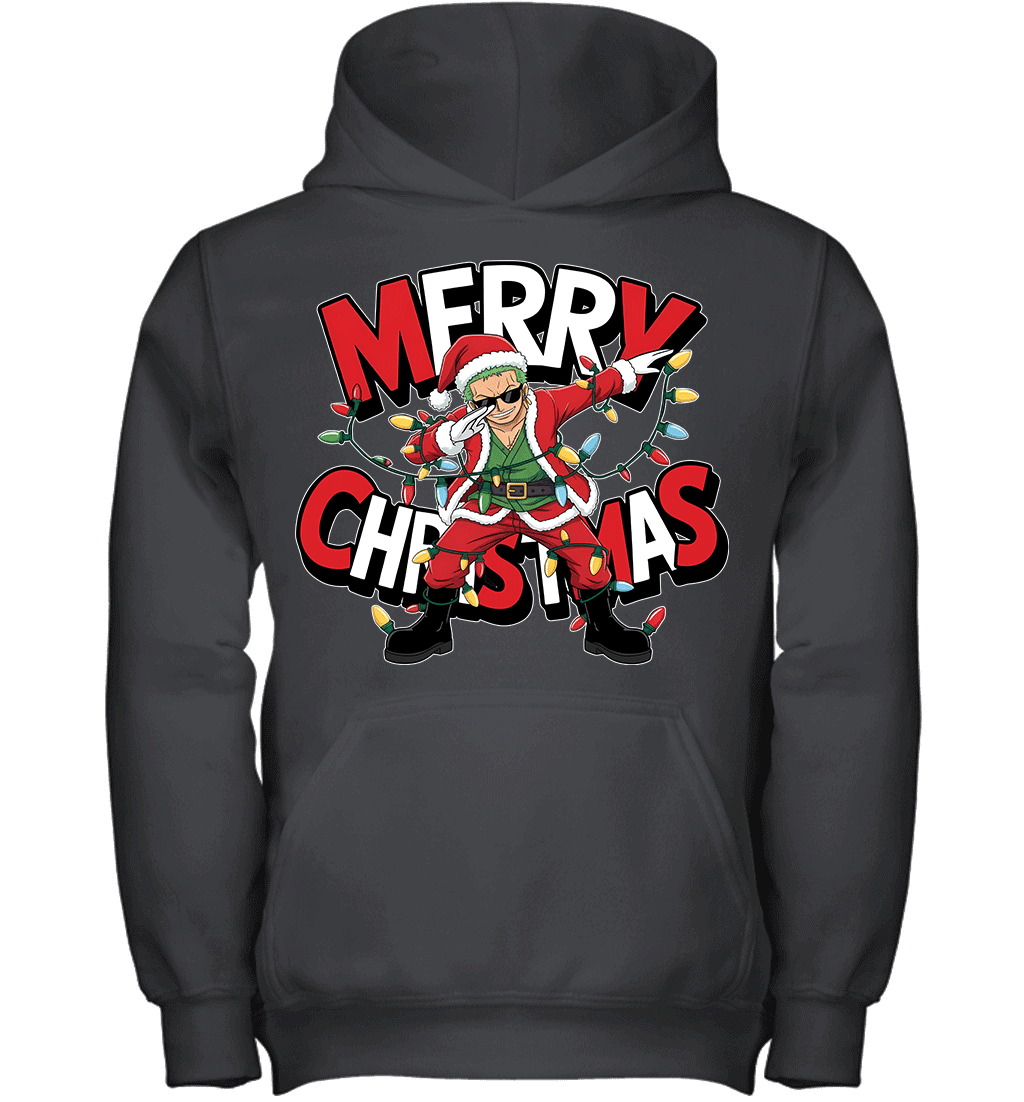 Santa Roronoa Zoro Chopper The Funniest Christmas Hero Graphic T-shirt