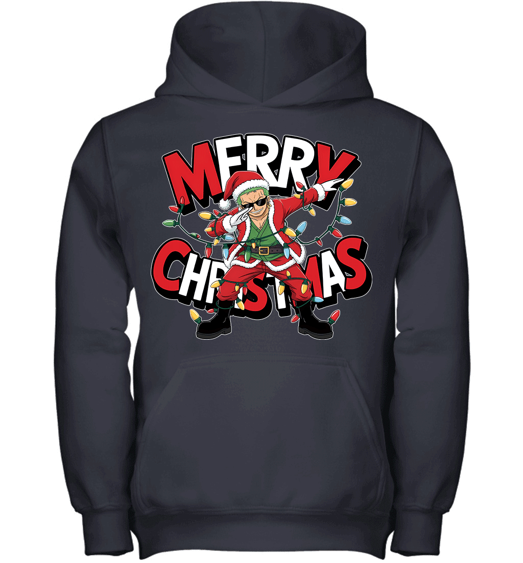 Santa Roronoa Zoro Chopper The Funniest Christmas Hero Graphic T-shirt