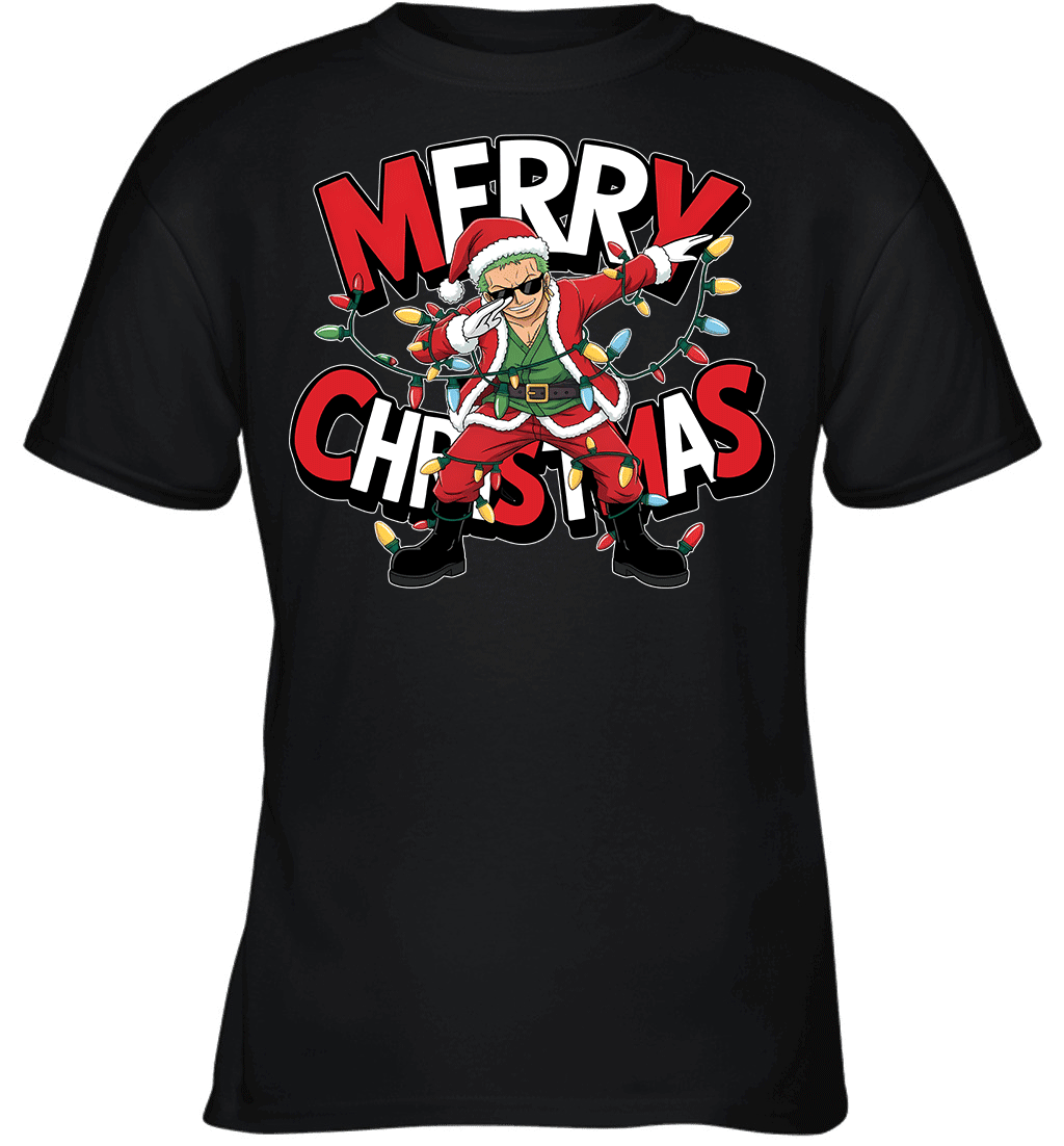 Santa Roronoa Zoro Chopper The Funniest Christmas Hero Graphic T-shirt