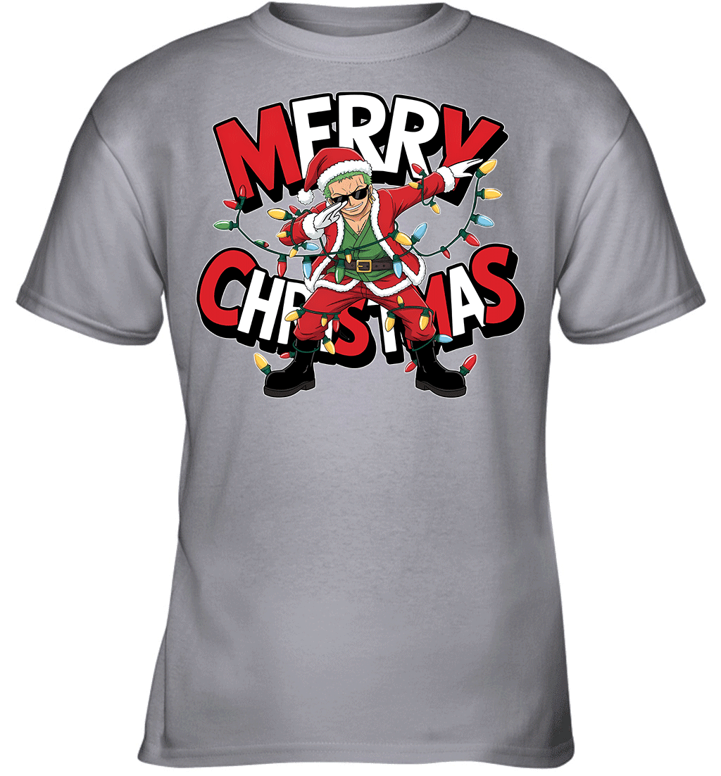 Santa Roronoa Zoro Chopper The Funniest Christmas Hero Graphic T-shirt
