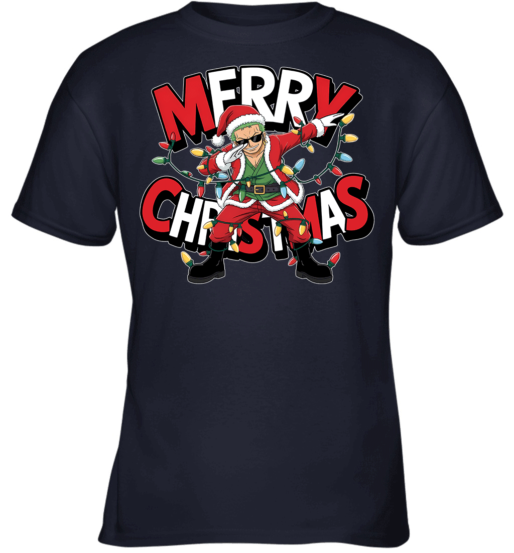 Santa Roronoa Zoro Chopper The Funniest Christmas Hero Graphic T-shirt
