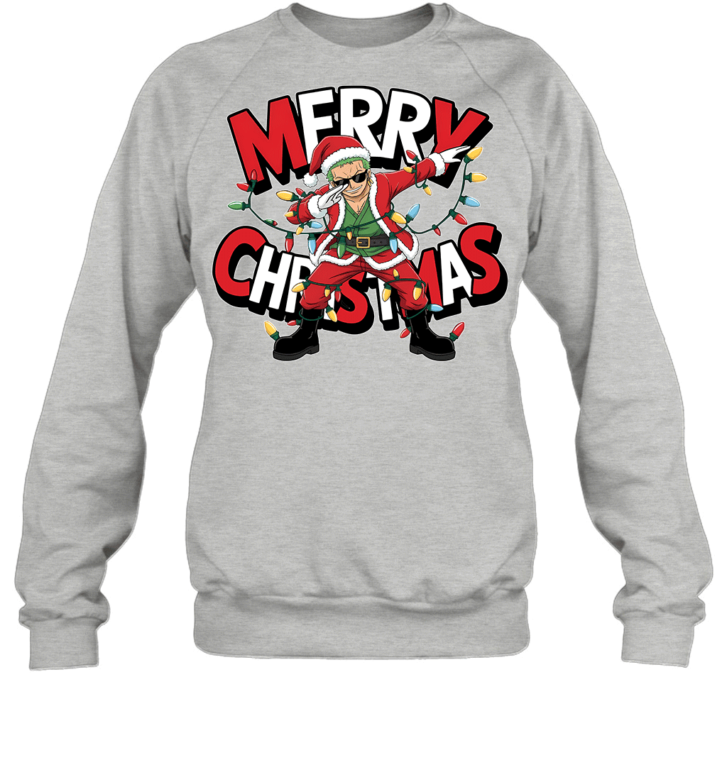 Santa Roronoa Zoro Chopper The Funniest Christmas Hero Graphic T-shirt