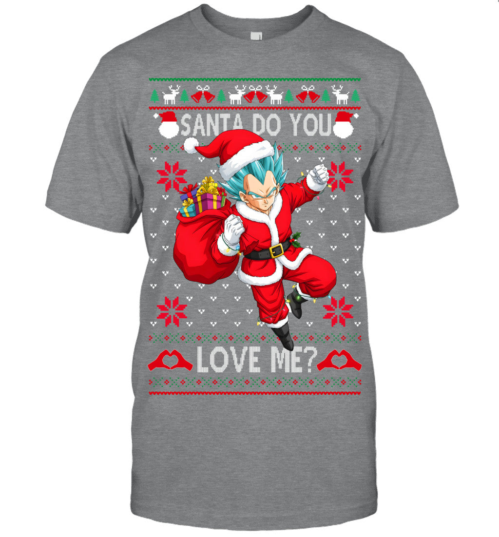 Vegeta Dragon Ball Santa Do You Love Me Ugly Christmas T-Shirt