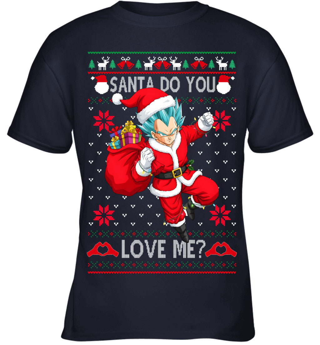 Vegeta Dragon Ball Santa Do You Love Me Ugly Christmas T-Shirt