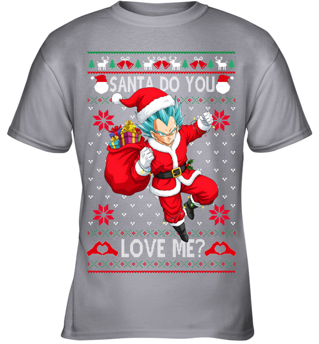 Vegeta Dragon Ball Santa Do You Love Me Ugly Christmas T-Shirt