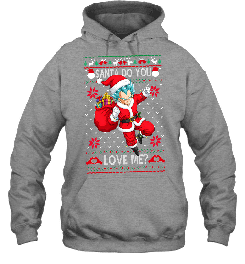 Vegeta Dragon Ball Santa Do You Love Me Ugly Christmas T-Shirt