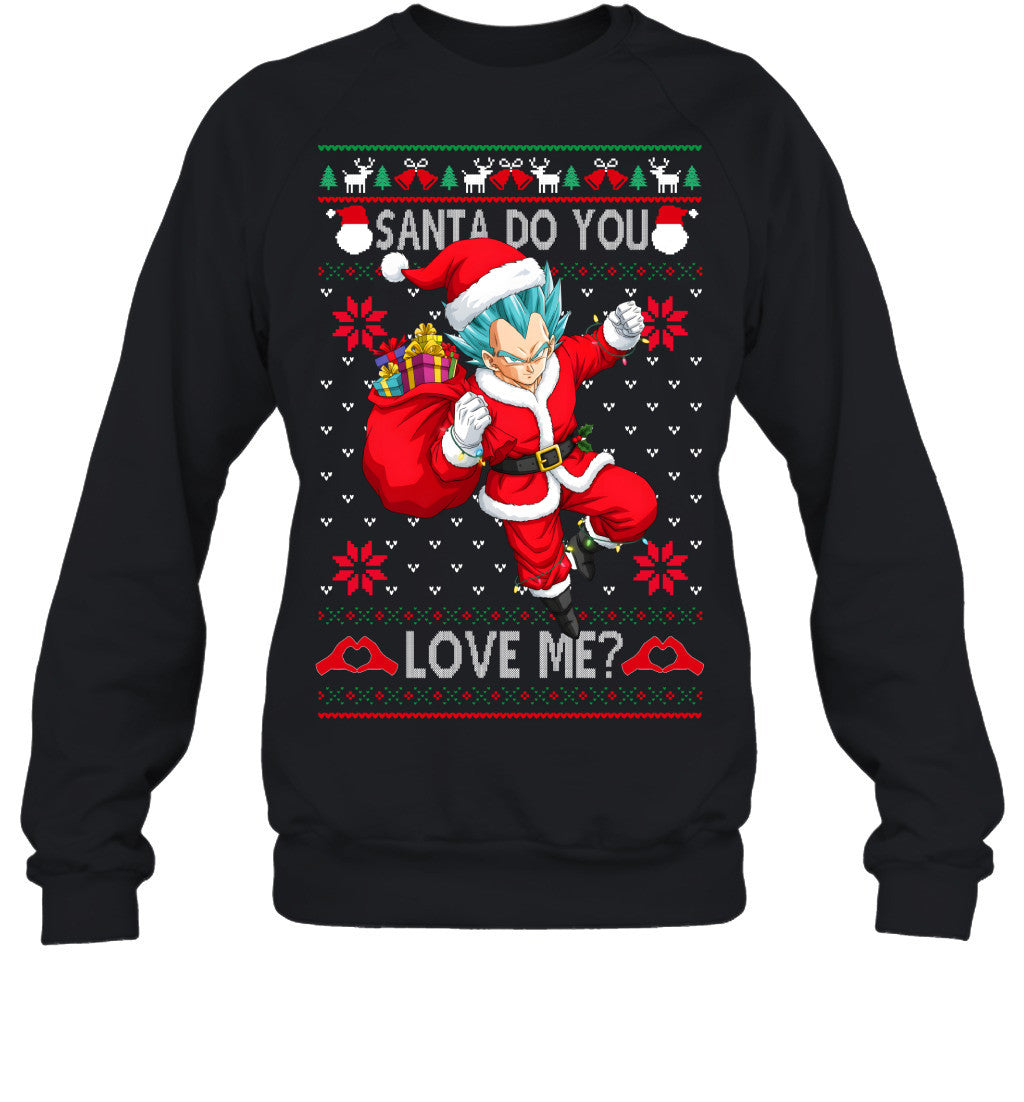 Vegeta Dragon Ball Santa Do You Love Me Ugly Christmas T-Shirt