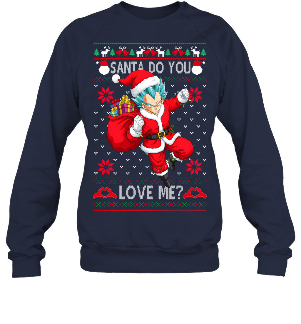 Vegeta Dragon Ball Santa Do You Love Me Ugly Christmas T-Shirt