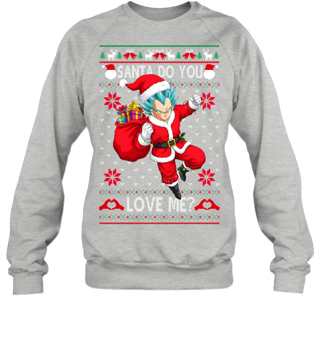 Vegeta Dragon Ball Santa Do You Love Me Ugly Christmas T-Shirt