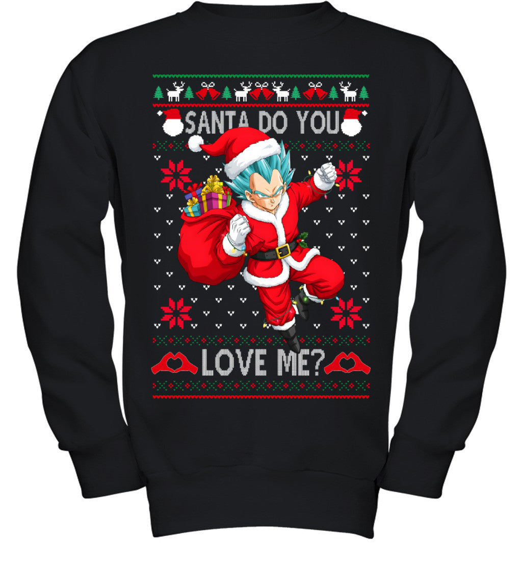 Vegeta Dragon Ball Santa Do You Love Me Ugly Christmas T-Shirt