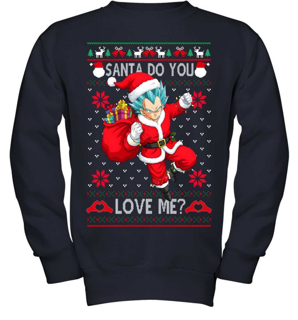 Vegeta Dragon Ball Santa Do You Love Me Ugly Christmas T-Shirt