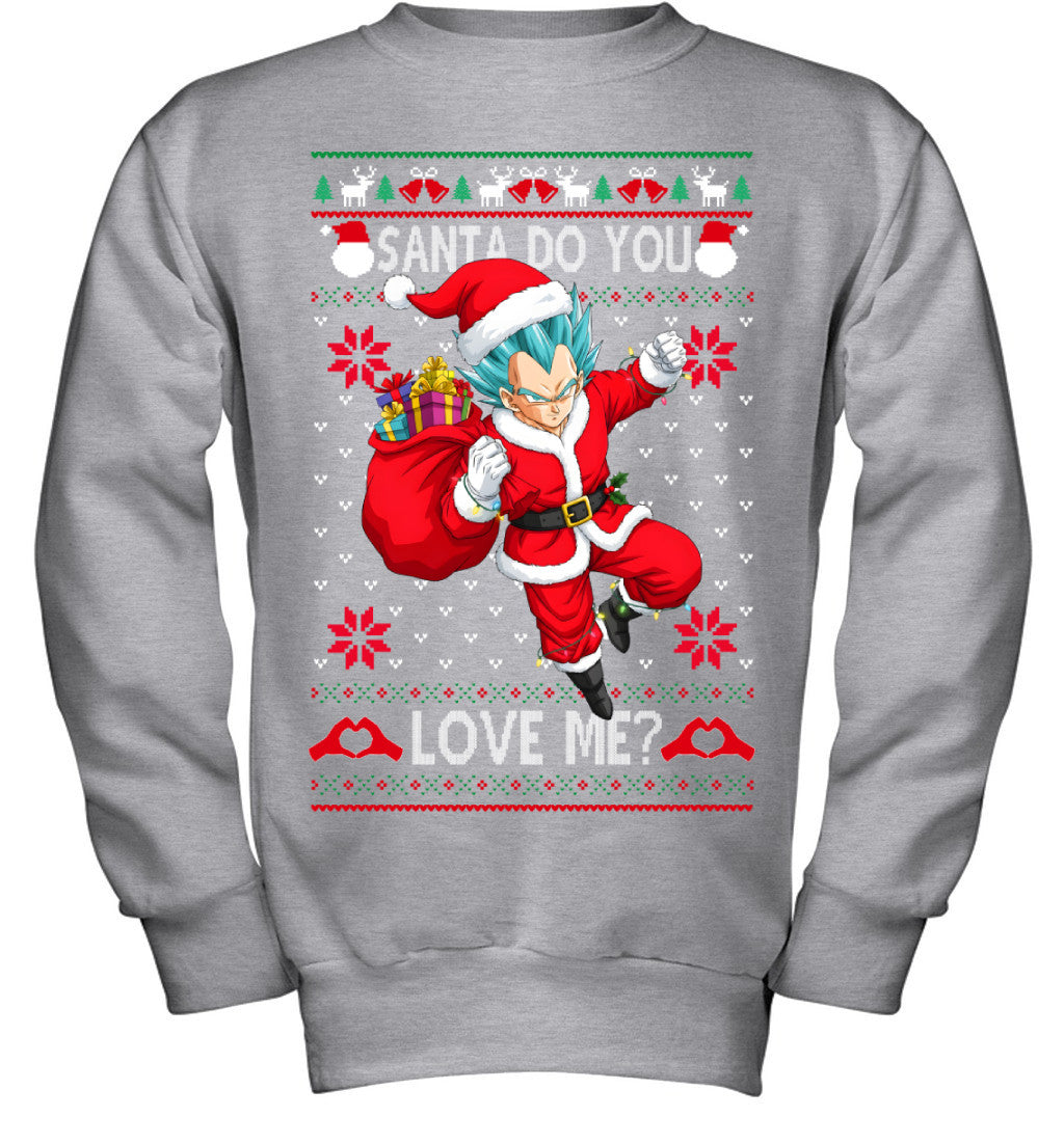 Vegeta Dragon Ball Santa Do You Love Me Ugly Christmas T-Shirt