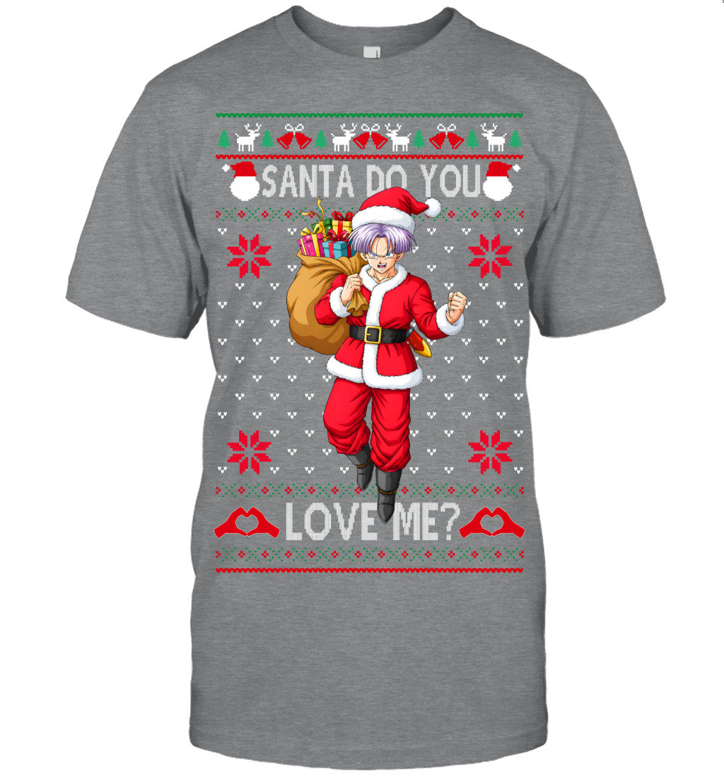 Trunks Dragon Ball Santa Do You Love Me Ugly Christmas T-Shirt