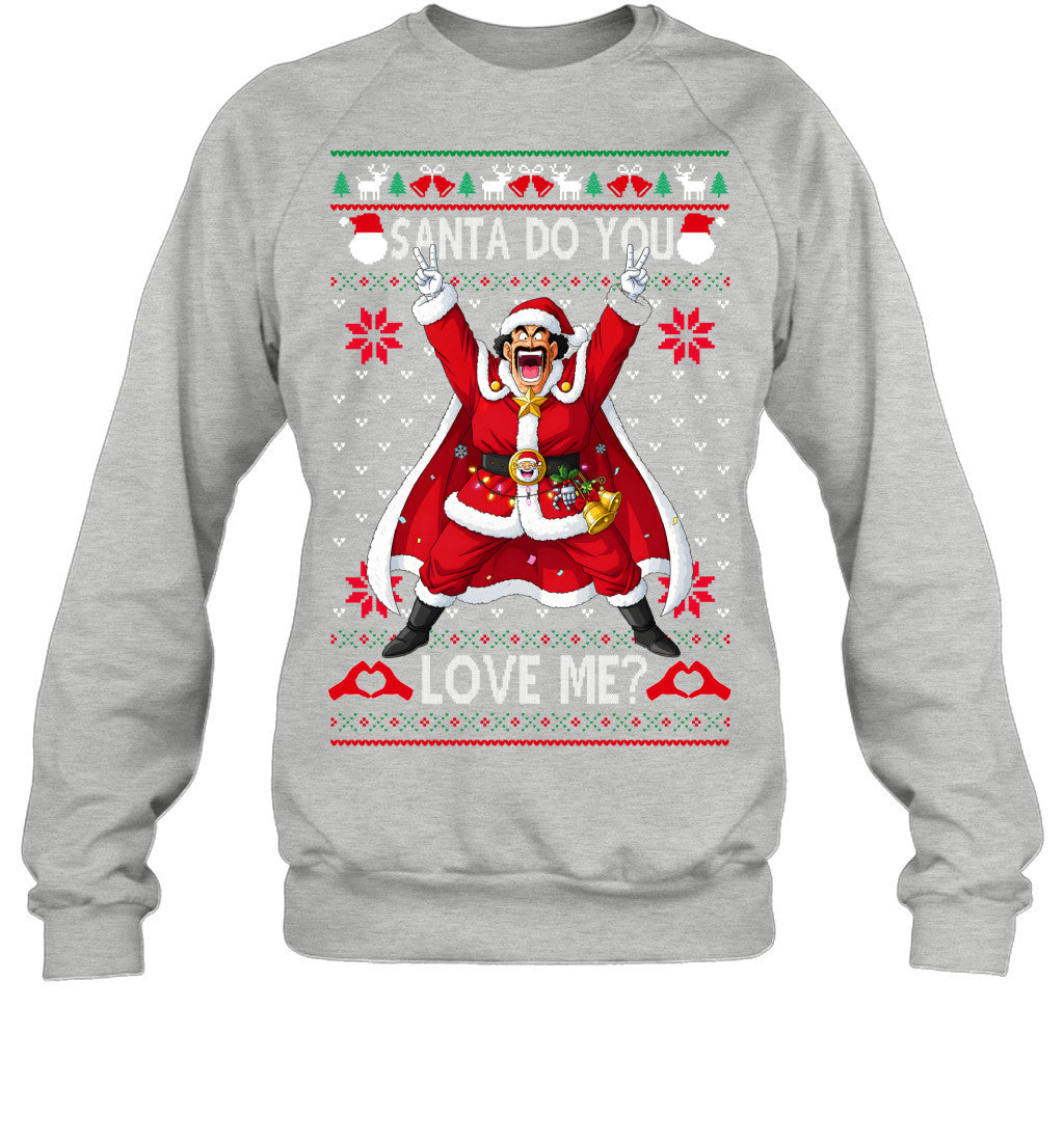 Mr Satan Dragon Ball Santa Do You Love Me Ugly Christmas T-Shirt