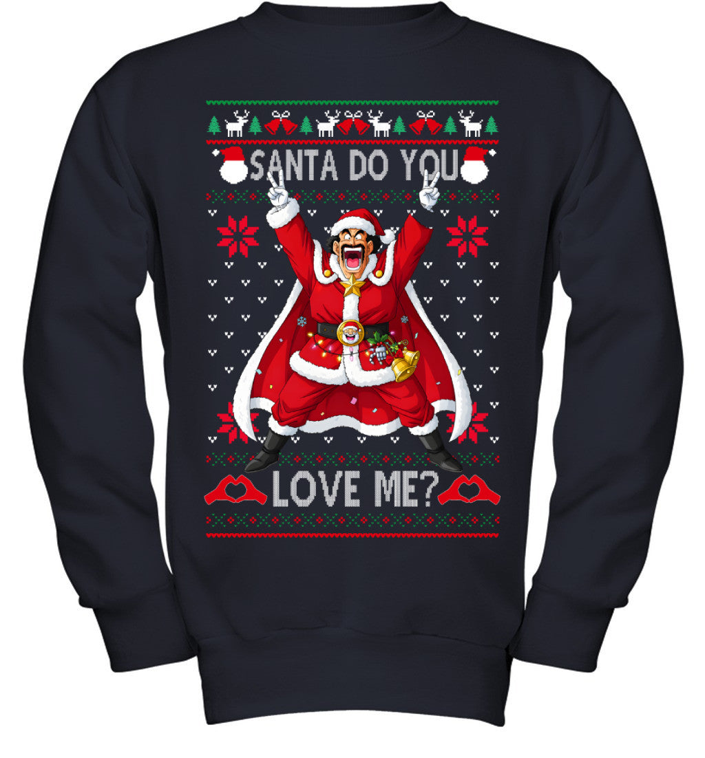 Mr Satan Dragon Ball Santa Do You Love Me Ugly Christmas T-Shirt