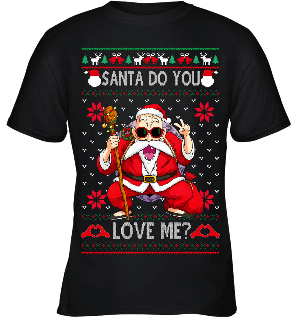 Master Roshi Dragon Ball Santa Do You Love Me Ugly Christmas T-Shirt