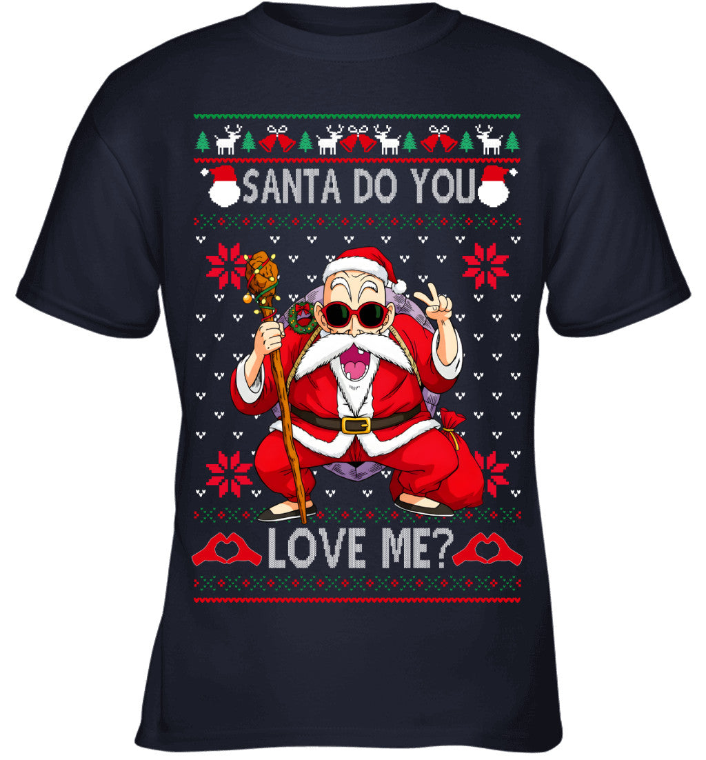 Master Roshi Dragon Ball Santa Do You Love Me Ugly Christmas T-Shirt