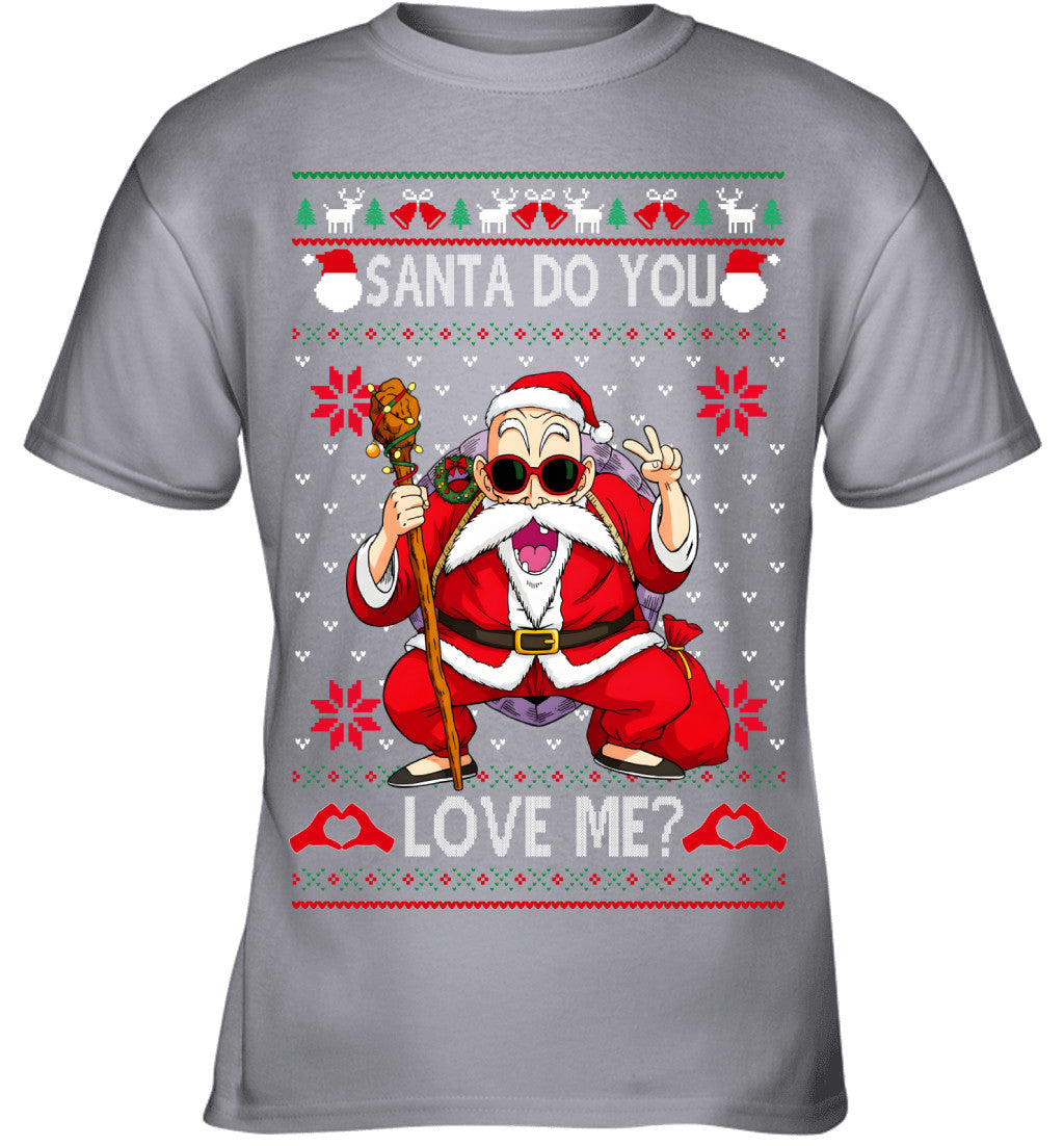Master Roshi Dragon Ball Santa Do You Love Me Ugly Christmas T-Shirt