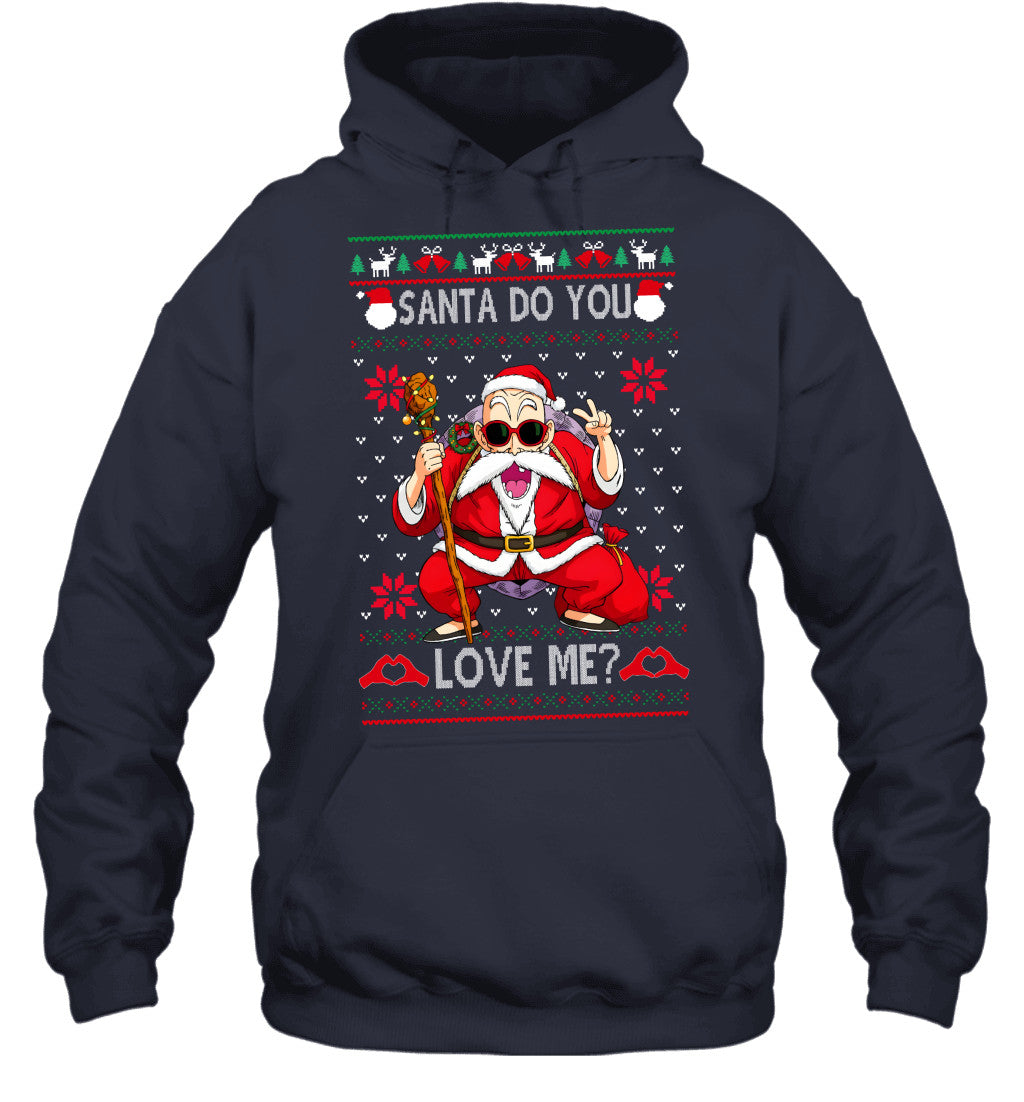 Master Roshi Dragon Ball Santa Do You Love Me Ugly Christmas T-Shirt