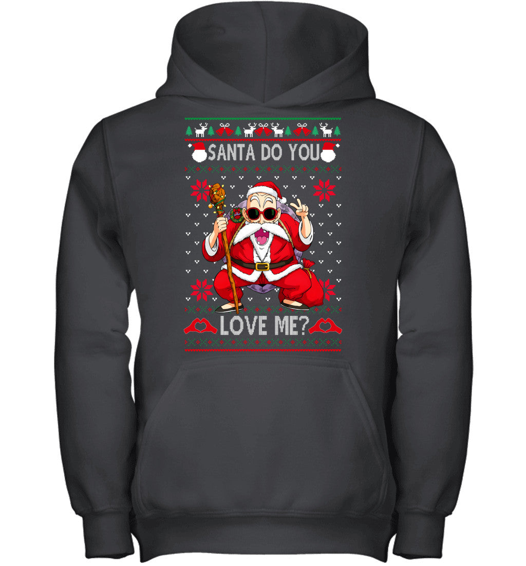 Master Roshi Dragon Ball Santa Do You Love Me Ugly Christmas T-Shirt