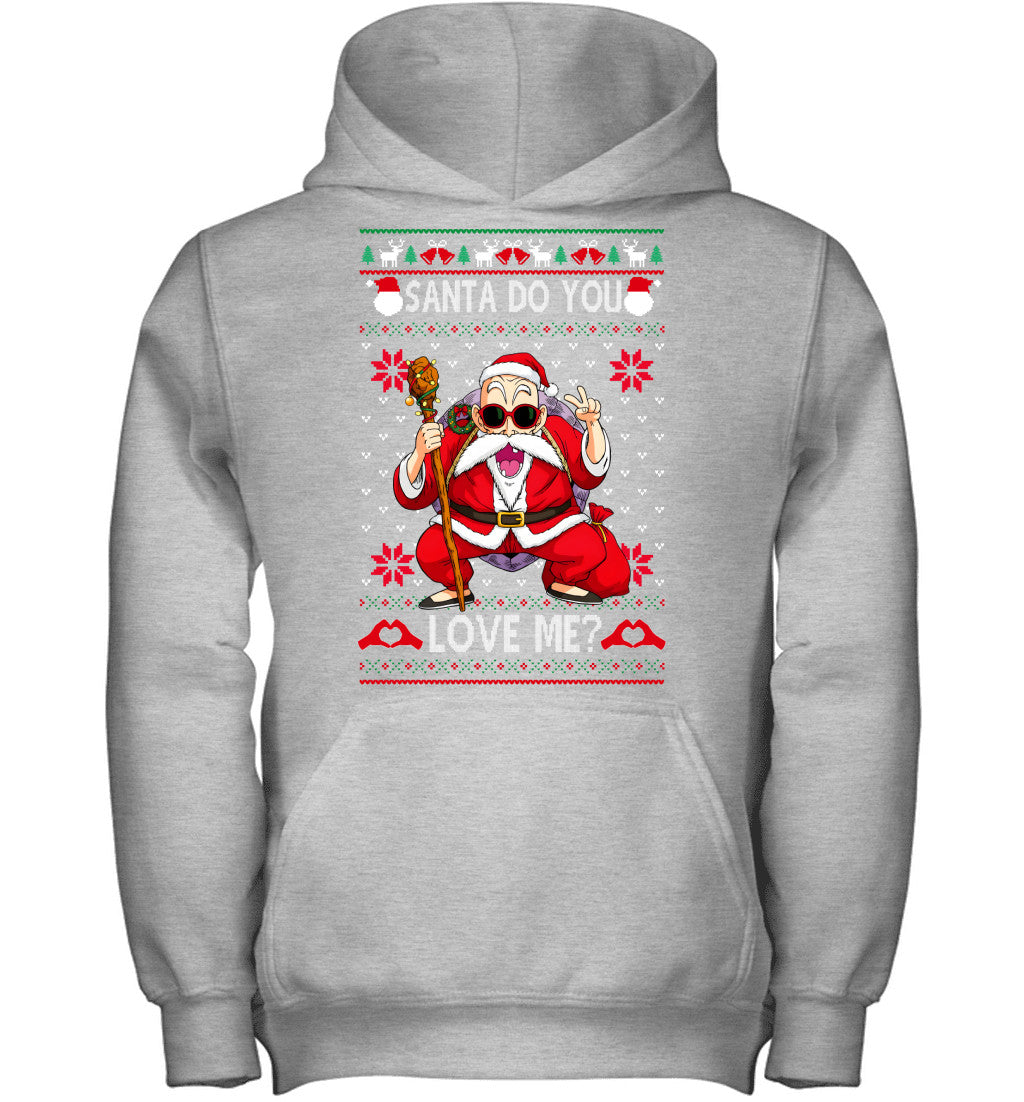 Master Roshi Dragon Ball Santa Do You Love Me Ugly Christmas T-Shirt