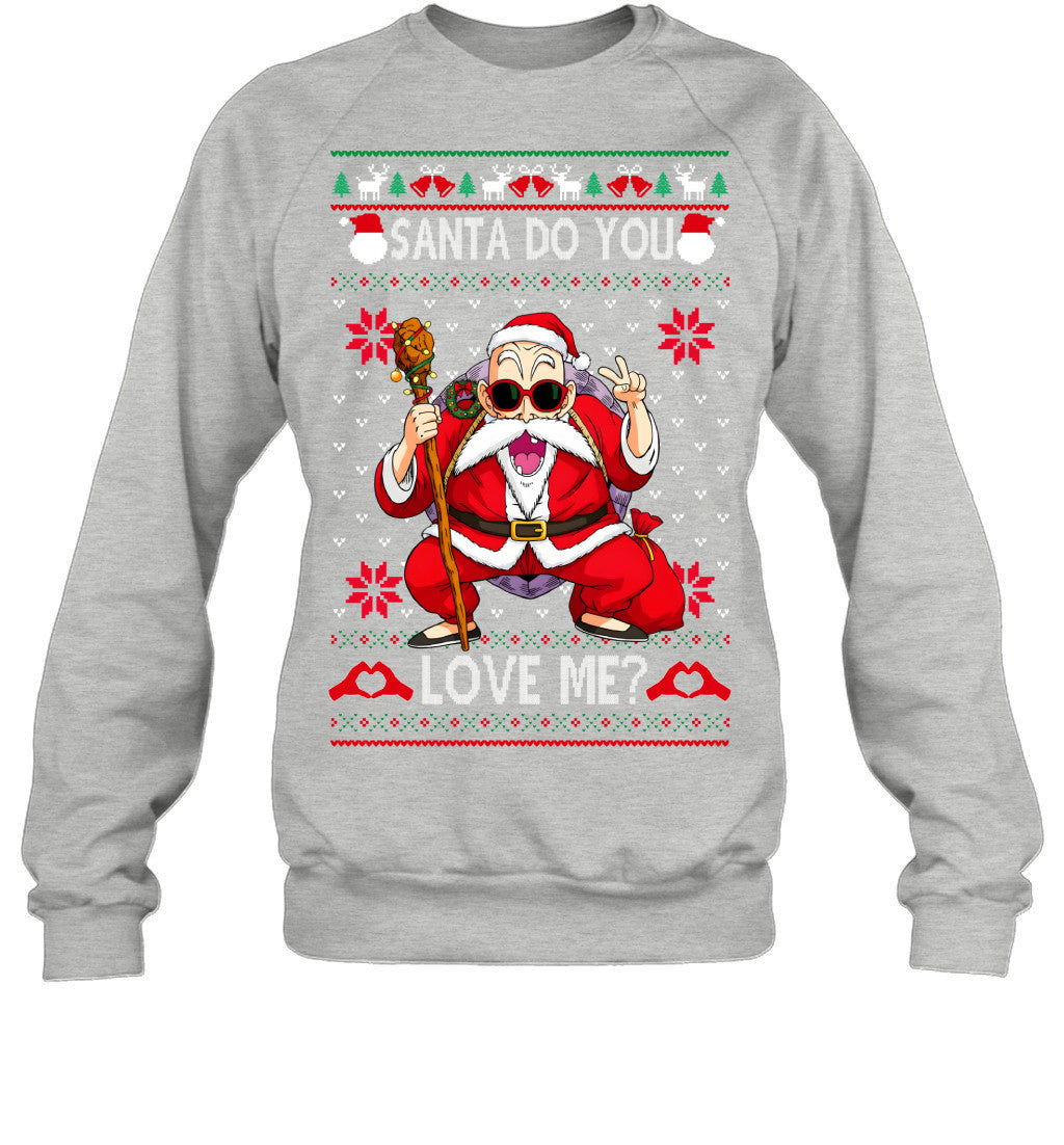 Master Roshi Dragon Ball Santa Do You Love Me Ugly Christmas T-Shirt