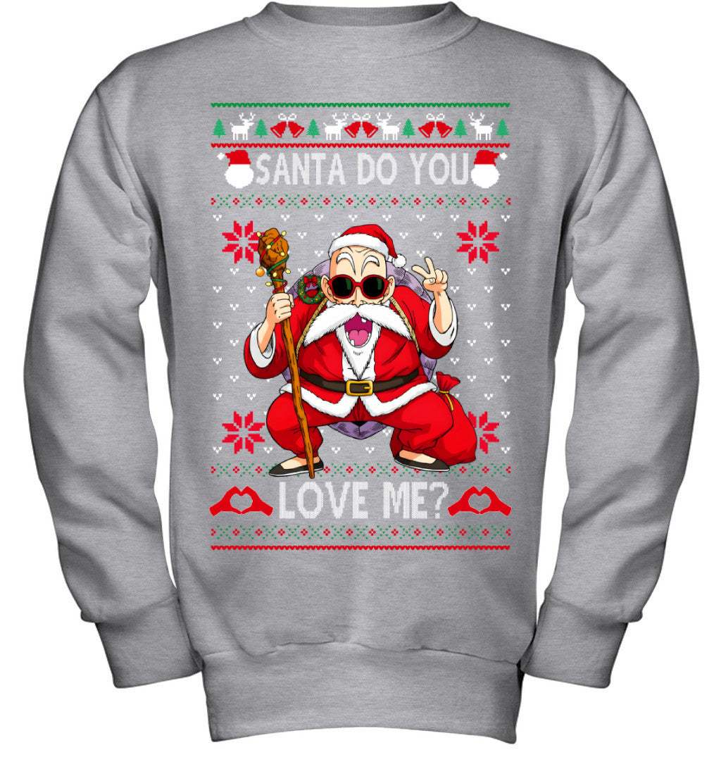 Master Roshi Dragon Ball Santa Do You Love Me Ugly Christmas T-Shirt