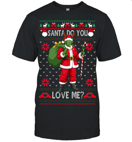 Piccolo Dragon Ball Santa Do You Love Me Ugly Christmas T-Shirt