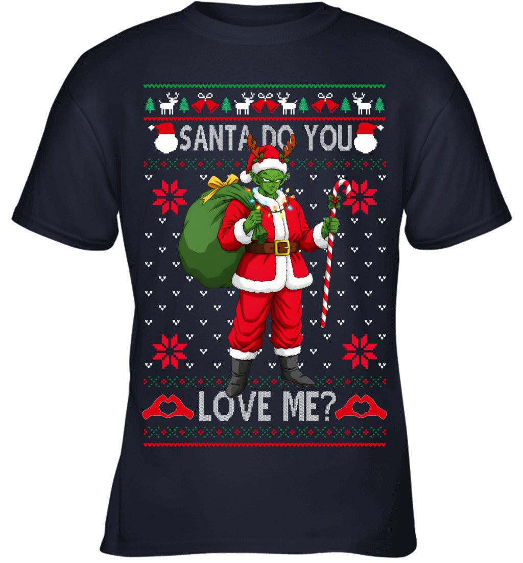 Piccolo Dragon Ball Santa Do You Love Me Ugly Christmas T-Shirt