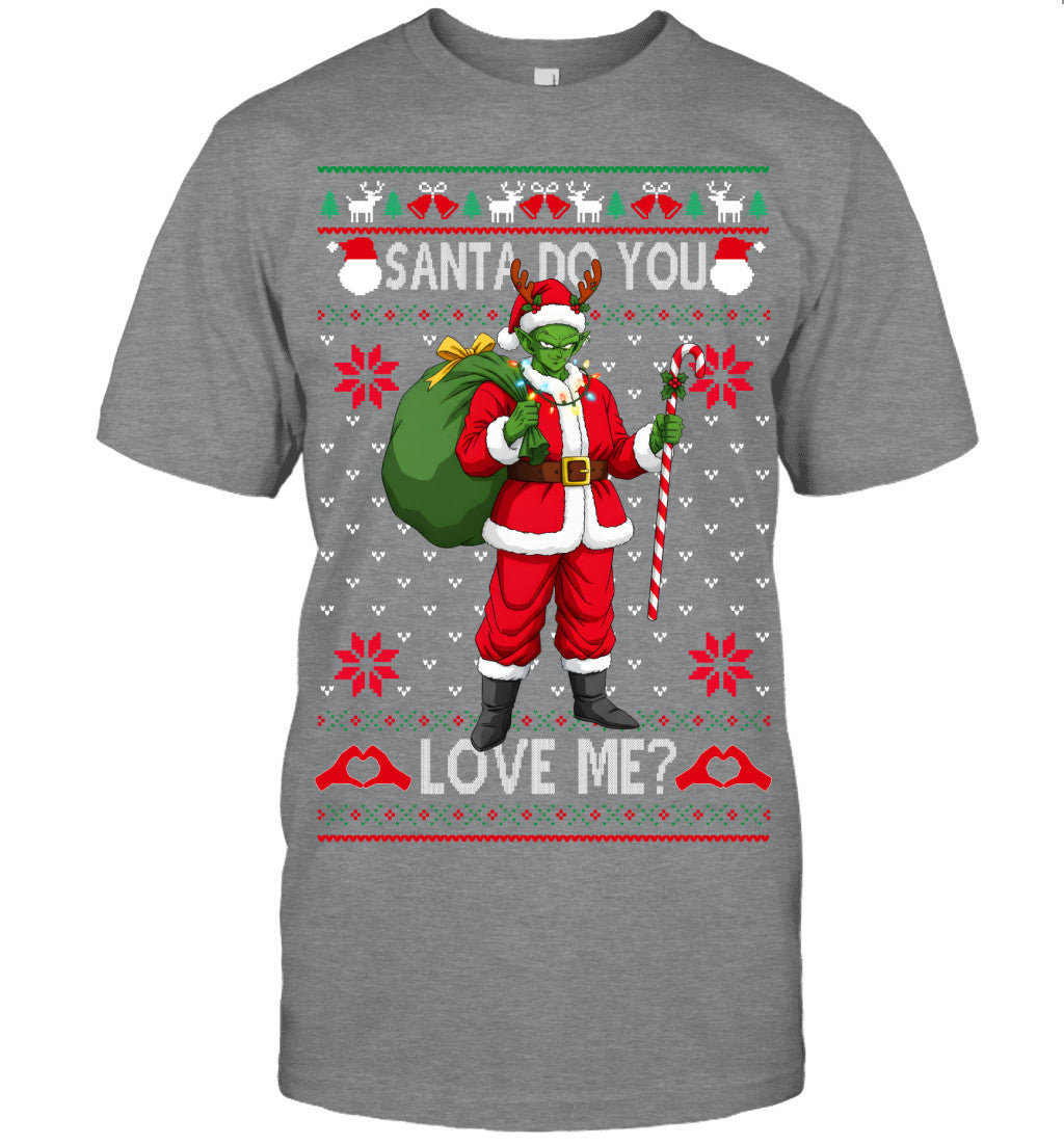 Piccolo Dragon Ball Santa Do You Love Me Ugly Christmas T-Shirt