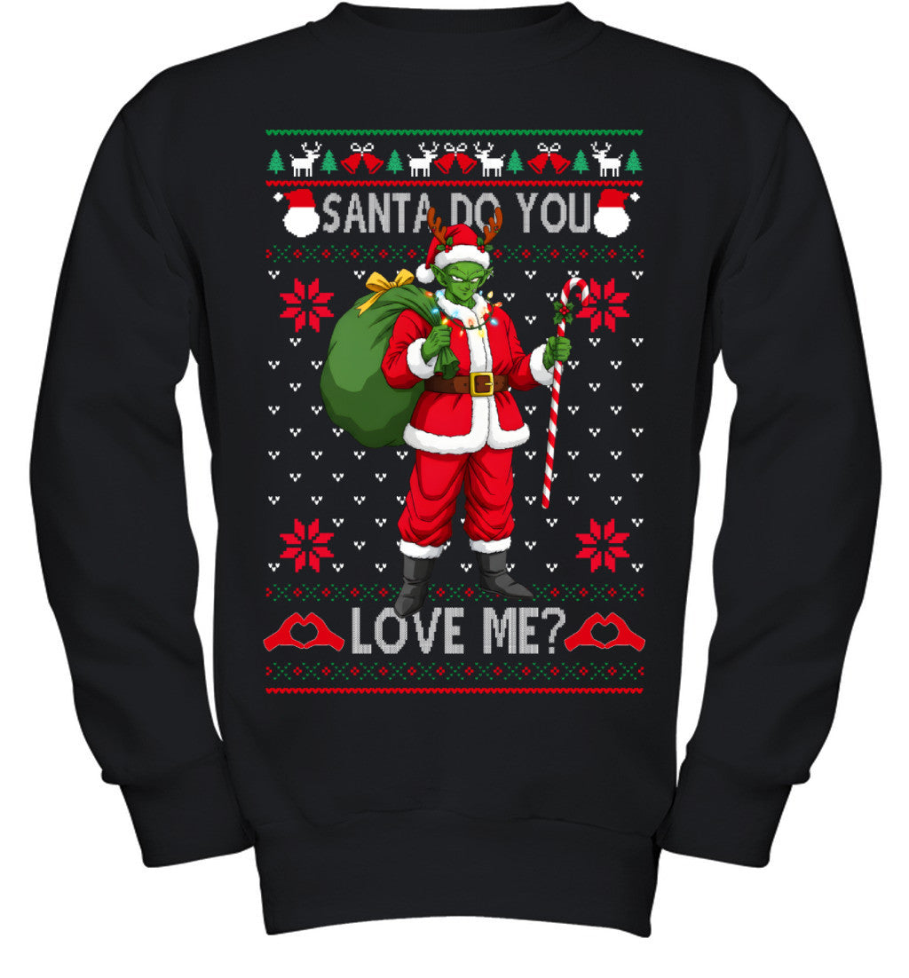 Piccolo Dragon Ball Santa Do You Love Me Ugly Christmas T-Shirt