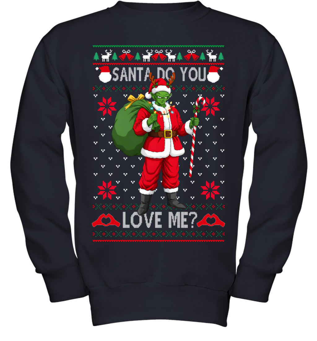 Piccolo Dragon Ball Santa Do You Love Me Ugly Christmas T-Shirt