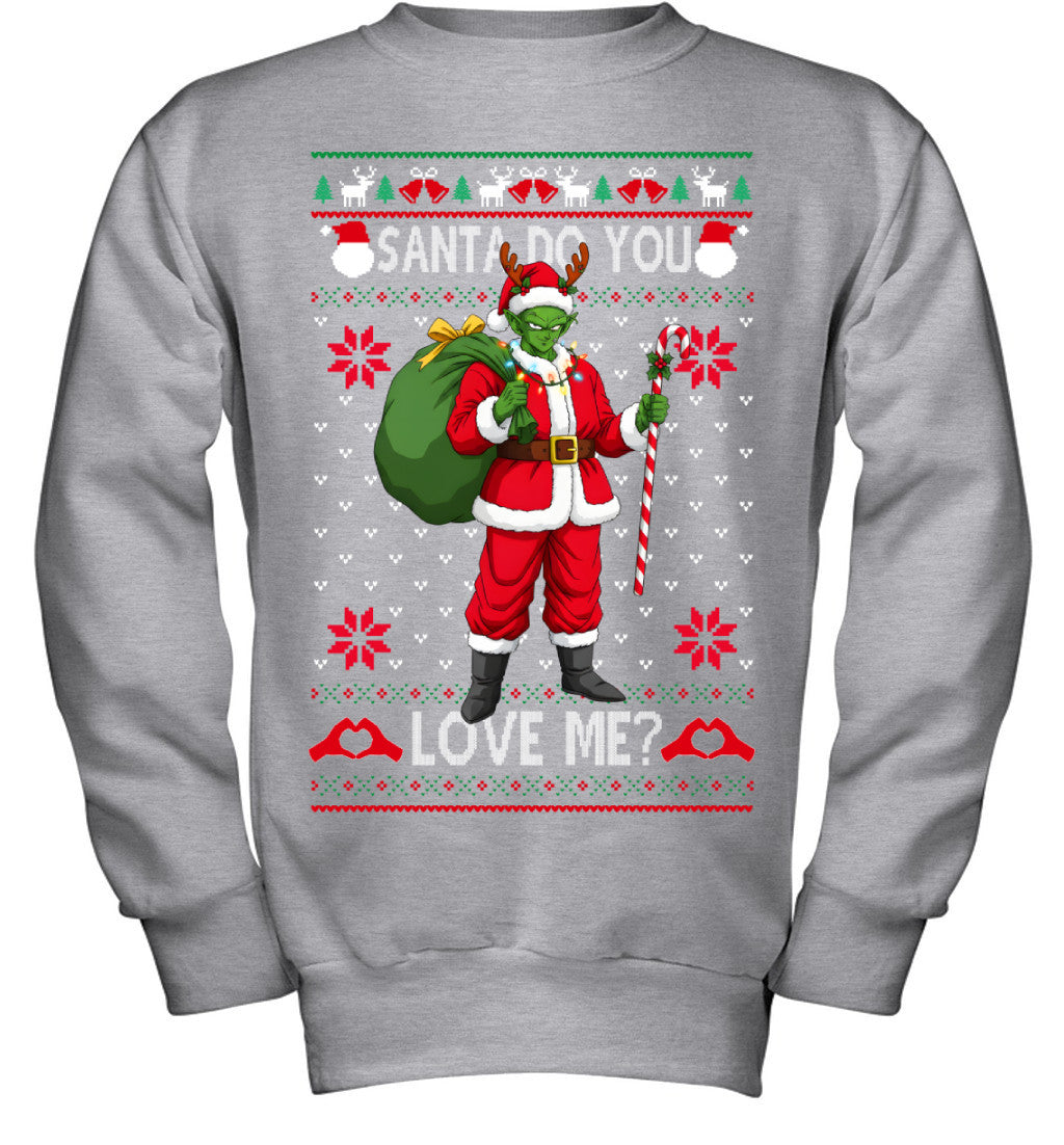 Piccolo Dragon Ball Santa Do You Love Me Ugly Christmas T-Shirt