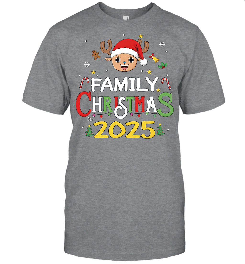 Merry Christmas 2025 With Chopper – Family Holiday Vibes Graphic T-shirt