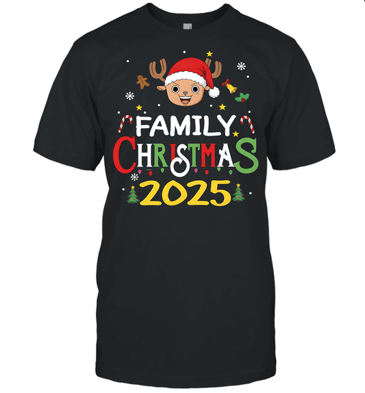 Merry Christmas 2025 With Chopper – Family Holiday Vibes Graphic T-shirt