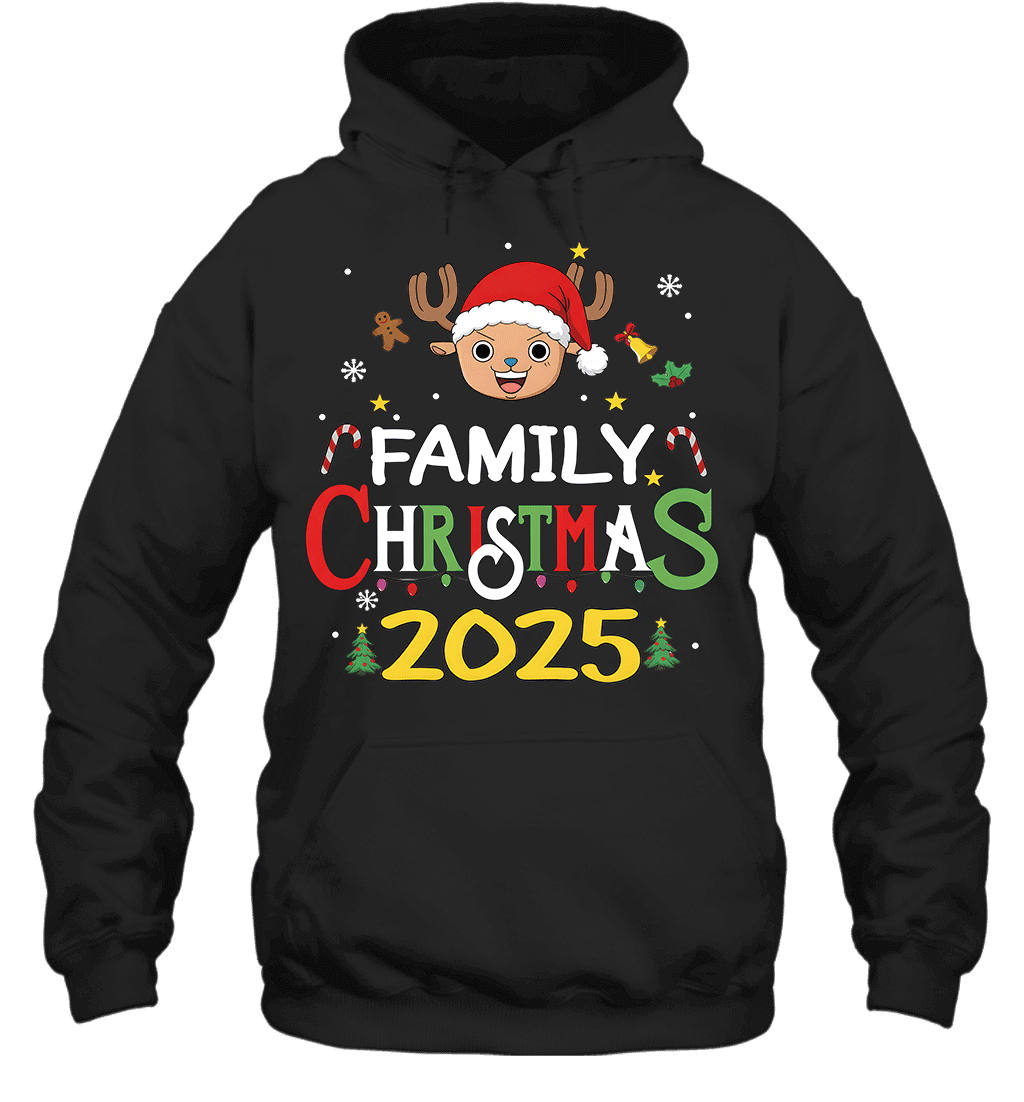 Merry Christmas 2025 With Chopper – Family Holiday Vibes Graphic T-shirt