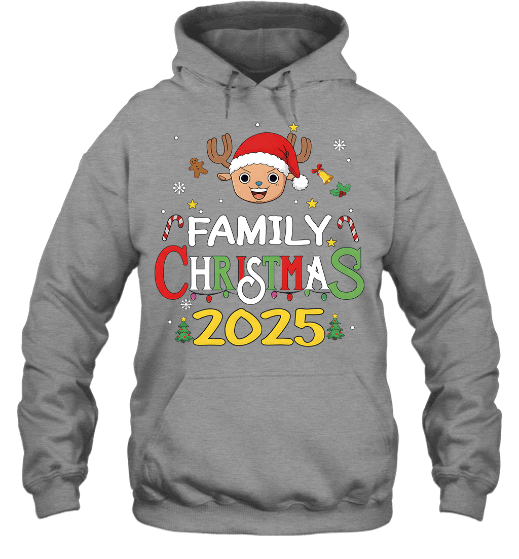 Merry Christmas 2025 With Chopper – Family Holiday Vibes Graphic T-shirt