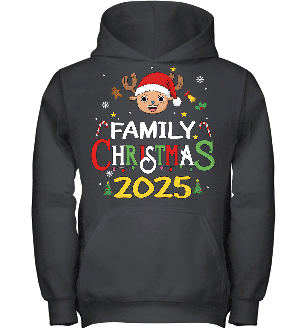 Merry Christmas 2025 With Chopper – Family Holiday Vibes Graphic T-shirt