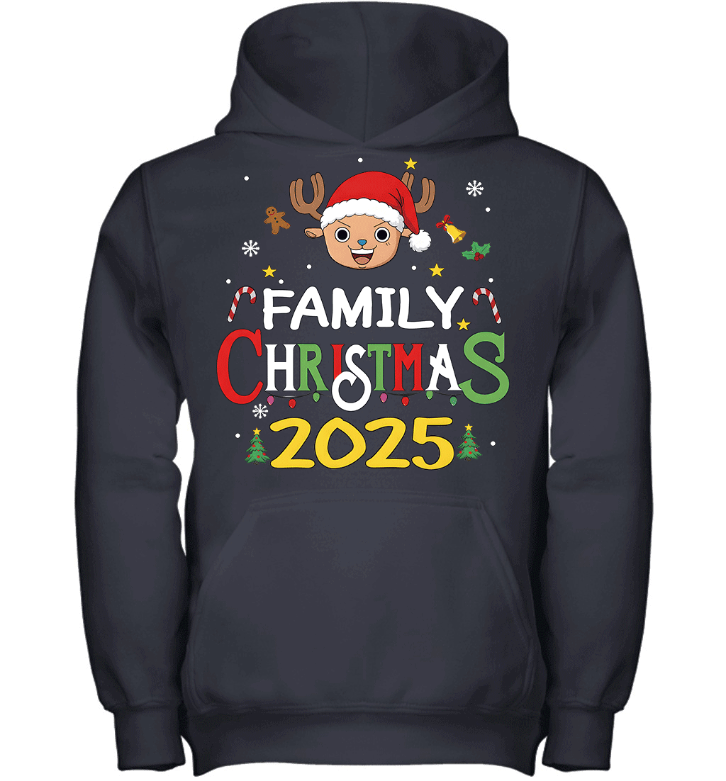 Merry Christmas 2025 With Chopper – Family Holiday Vibes Graphic T-shirt