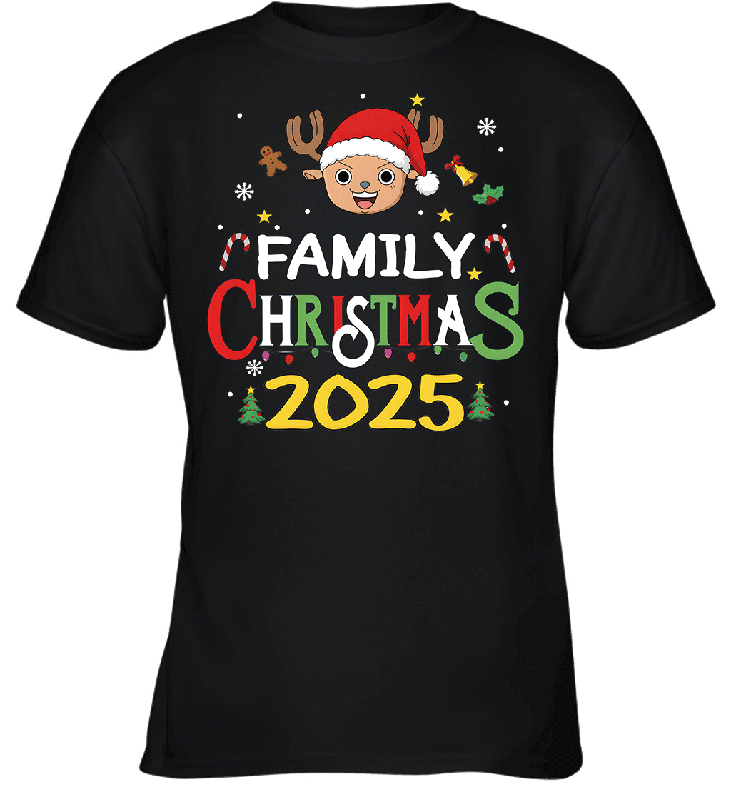 Merry Christmas 2025 With Chopper – Family Holiday Vibes Graphic T-shirt
