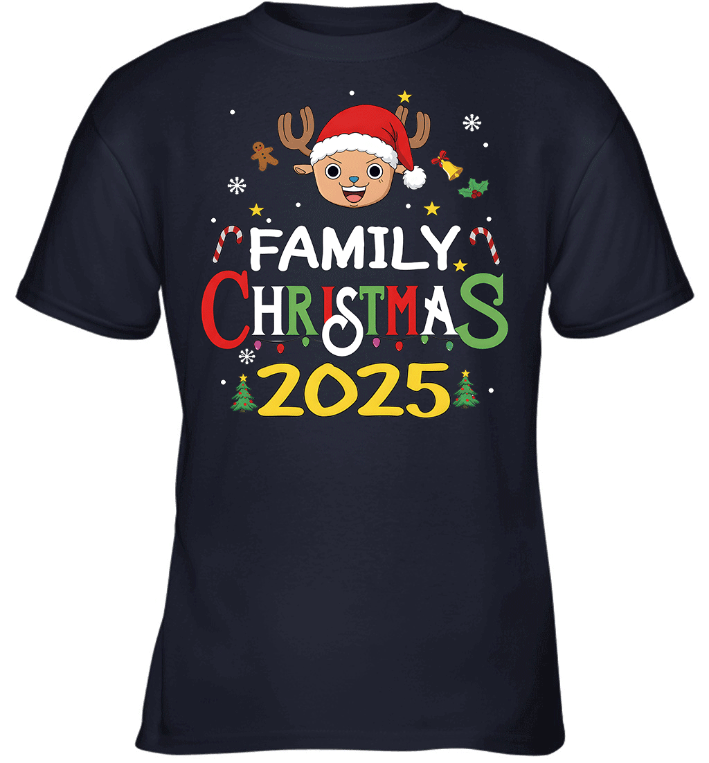 Merry Christmas 2025 With Chopper – Family Holiday Vibes Graphic T-shirt