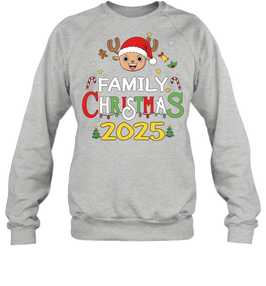 Merry Christmas 2025 With Chopper – Family Holiday Vibes Graphic T-shirt