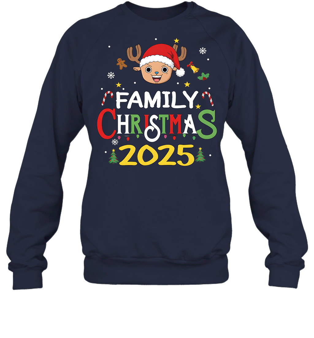 Merry Christmas 2025 With Chopper – Family Holiday Vibes Graphic T-shirt