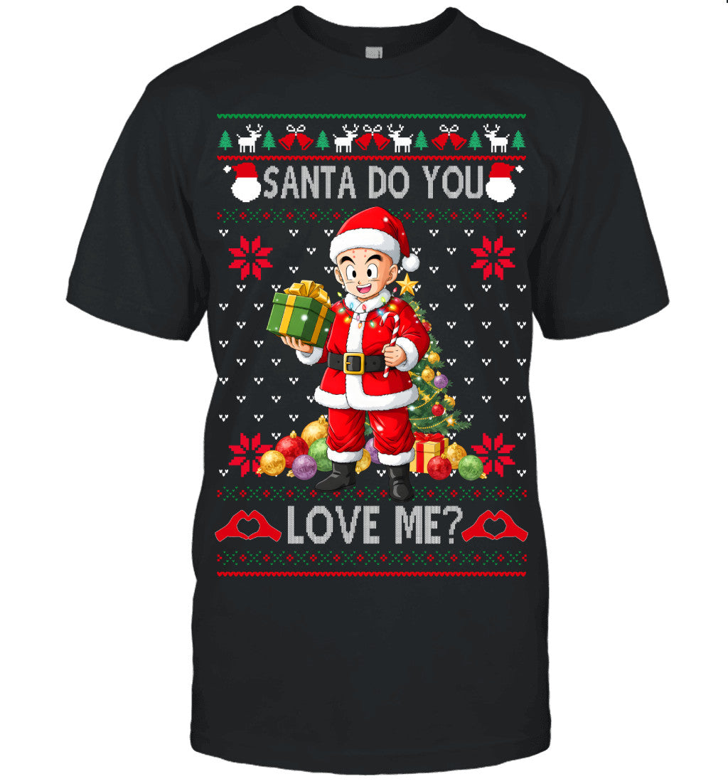 Krillin Dragon Ball Santa Do You Love Me Ugly Christmas T-Shirt
