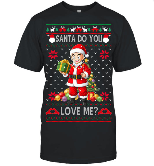 Krillin Dragon Ball Santa Do You Love Me Ugly Christmas T-Shirt