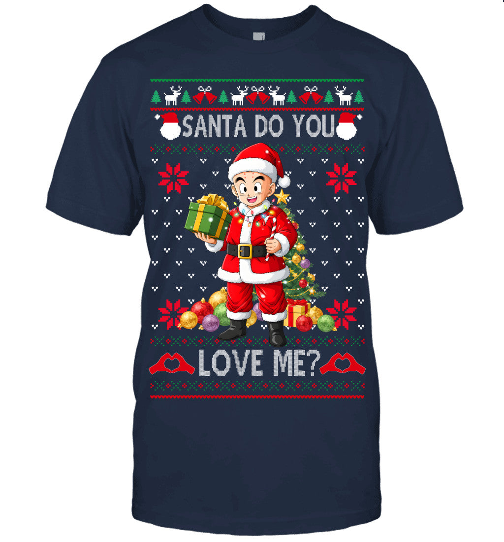 Krillin Dragon Ball Santa Do You Love Me Ugly Christmas T-Shirt